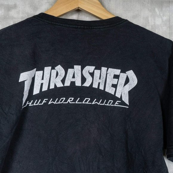 HUF Worldwide X Thrasher Magazine Collab T-shirt - Picture 2 of 6